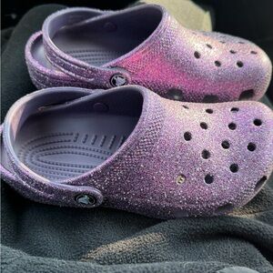 Sparkly Purple Kids Crocs